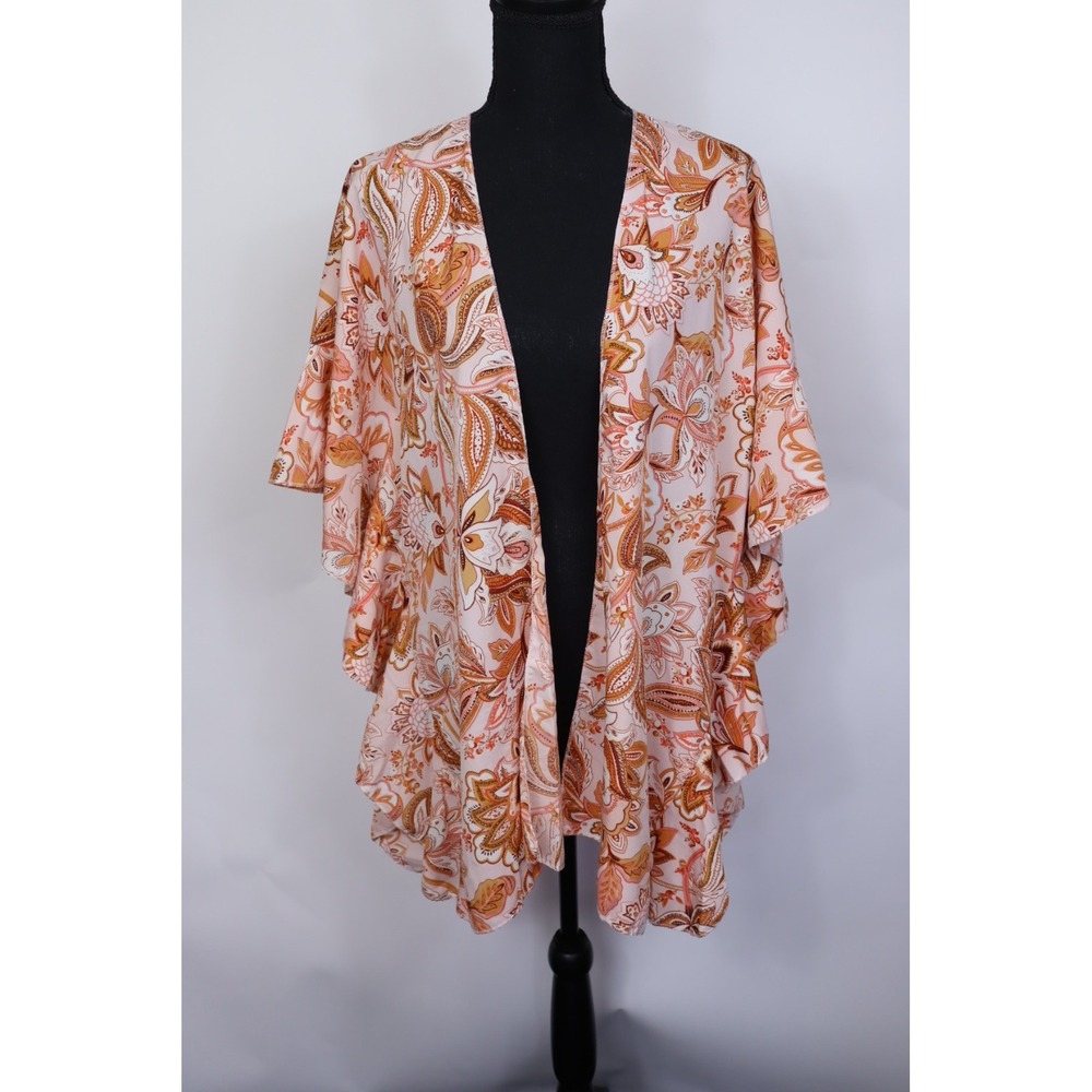 Women's Pink Floral Kimono